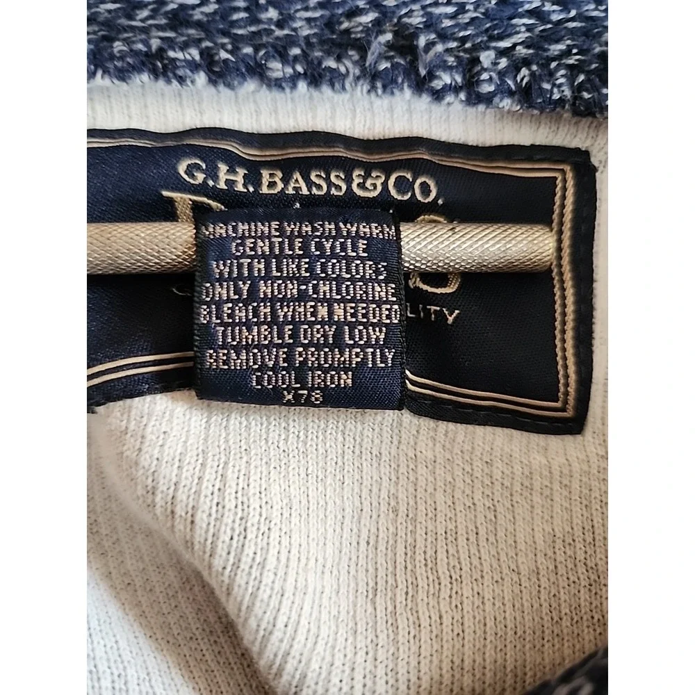 VTG 90s Y2K Roll Neck Sweater Mens Sz L Blue Slouchy Boxy Fisherman Indie Grunge